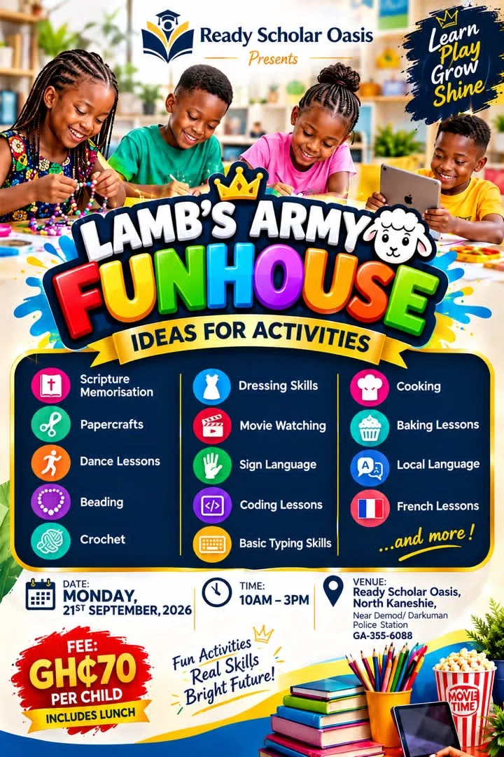 Lambs Army FunHouse activity poster for the 21 September 2026 event
