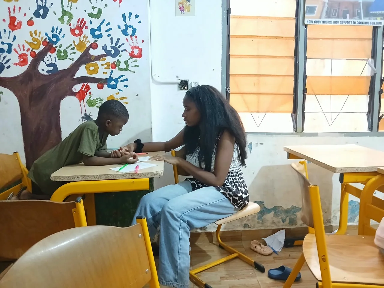 Children sitting together in a classroom